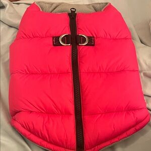 Stylish Pink Dog Puffer Vest Medium